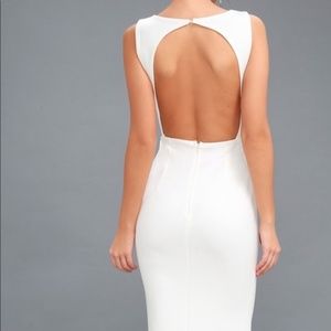 NWT XL Lulu's White backless maxi wedding prom